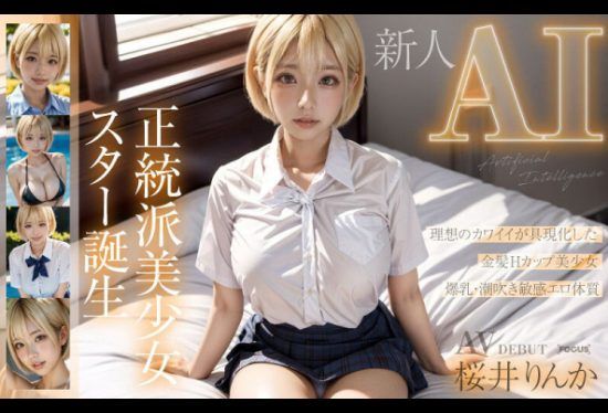 [AIFOCS-002] [New AI] Blonde H-cup beauty star Sakurai Rinka